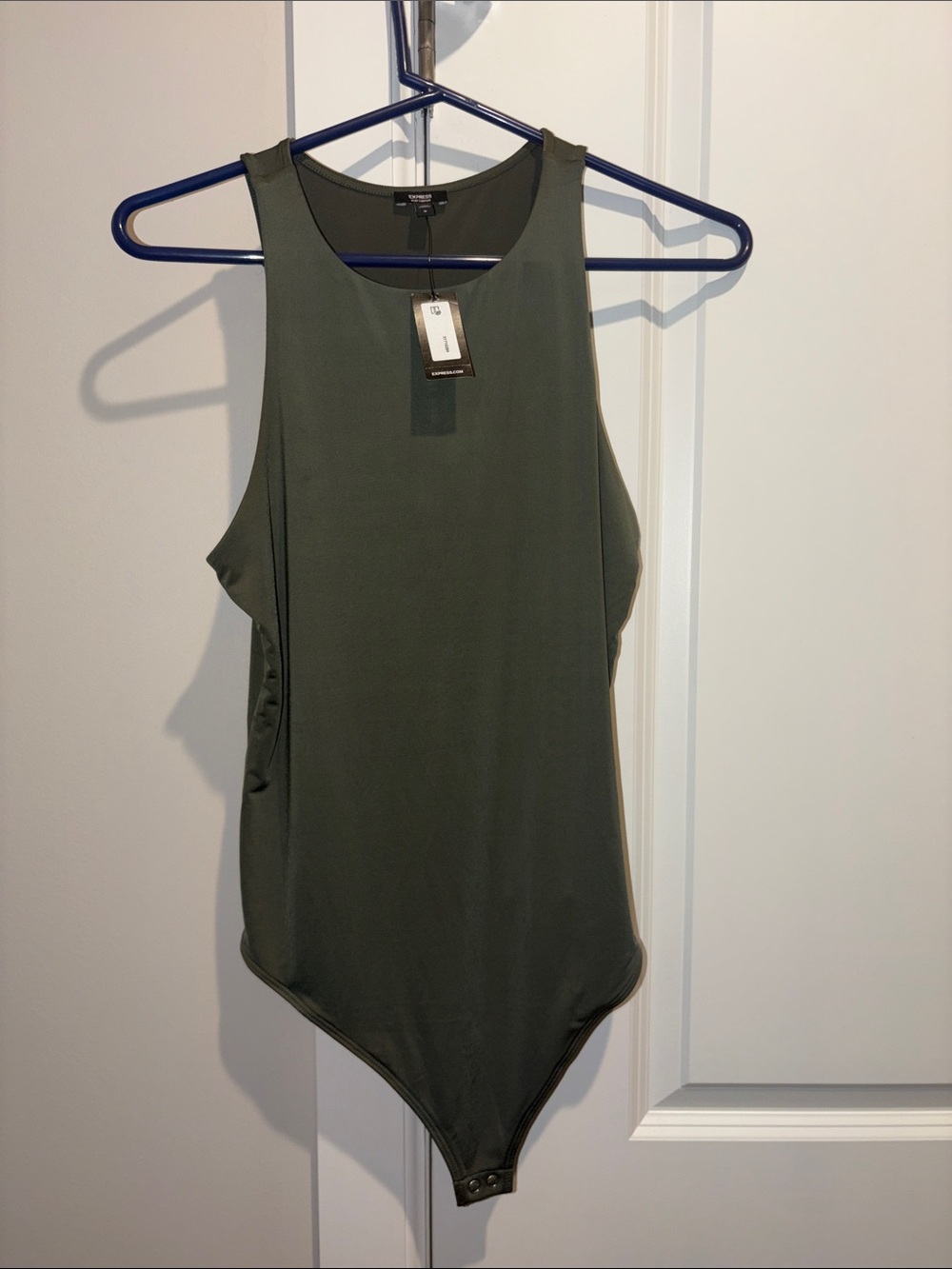 Express Olive Tank Bodysuit